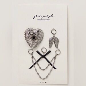 Free People Shoe Charm & Pin Pack - Heart & Angel Wing